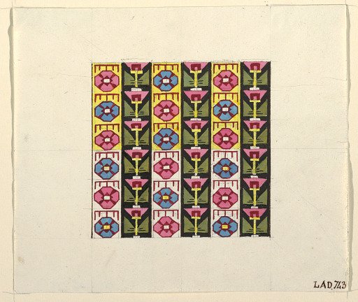Geometric design for printed textile