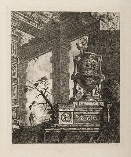 "Vase reposant sur deux Sphinx adossés", plate 2 from the series Vasi...
