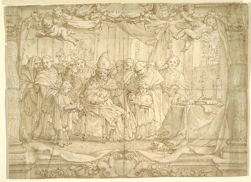 Bishop with a Group of People