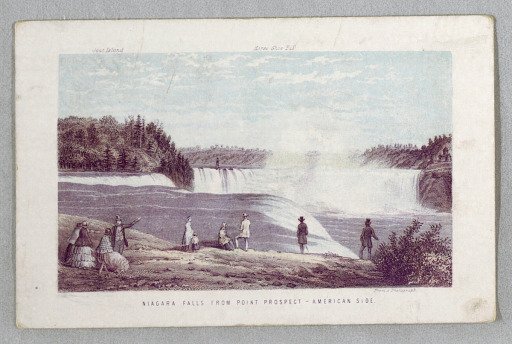 Niagara Falls From Point Prospect - American Side from The Falls of Niagara: Being a Complete Guide