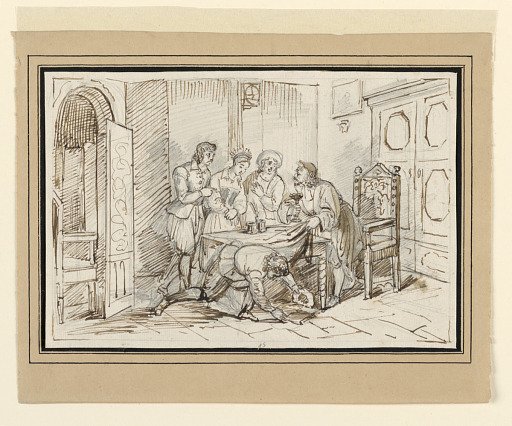 Interior scene with bridal party