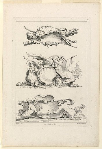 page Six from "Cinquième Livre Contenant des Cartouches Inventés par G. M. Oppenort Architecte du Roi et Gravé par Huquier"