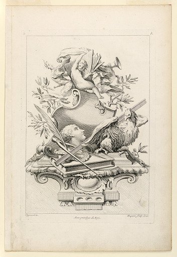 Page Six from "Premier Livre De Differents morceaux A l'Usage de tous ceux qui s'appliquent aux beuax Arts Inventé Par G.M. Oppenort Architecte du Roy Et Gravé par Huquier," Serie A (Moyen Oppenord)