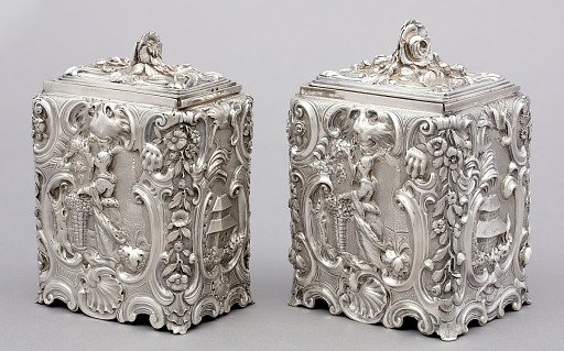 Pair of Tea or Sugar Caddies