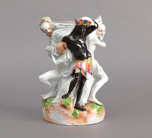 "Herculean" Pedestal with Allegorical Figural Group Depicting the "Four Continents"