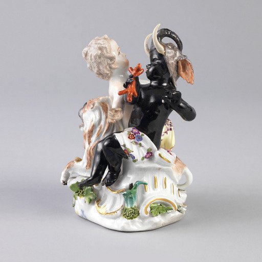 Allegorical Figure Depicting Putti as "Asia" and "Africa"