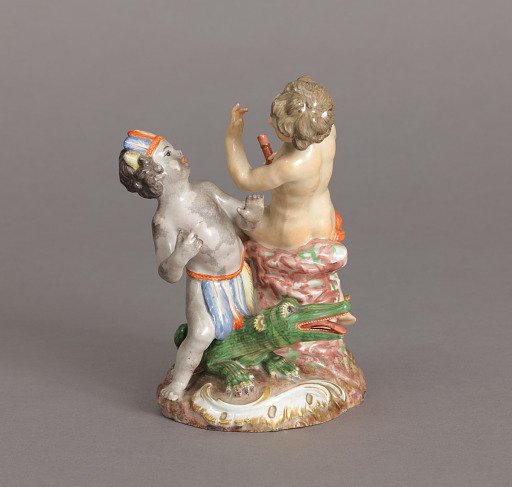 Allegorical Figure Depicting Putti as "Europe" and "America"