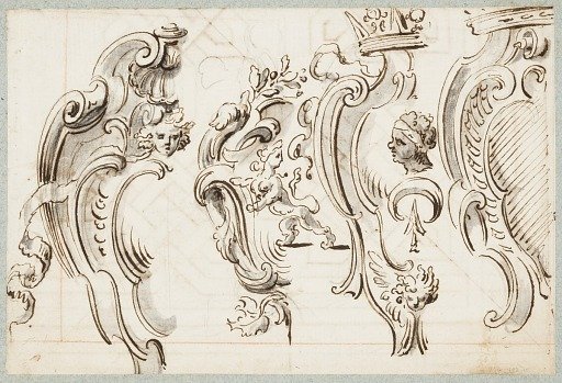 Four Left Halves of Escutcheons