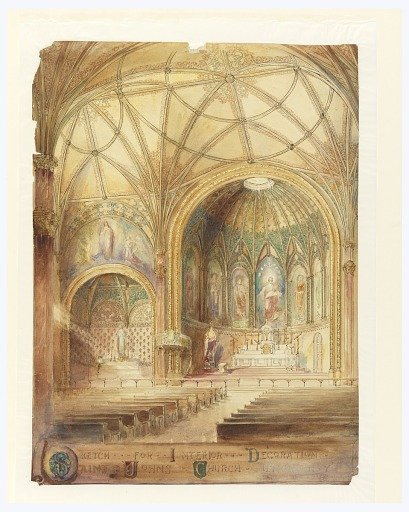 Rendering of Interior, St. John's Church, Utica, NY
