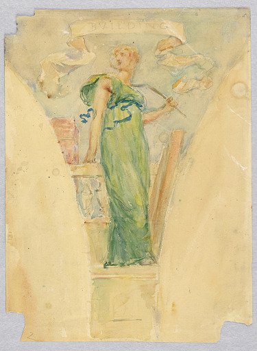 Personification of "Building," Study for the Dome of the Manufacturer's Building, World's Columbian Exposition, Chicago, IL