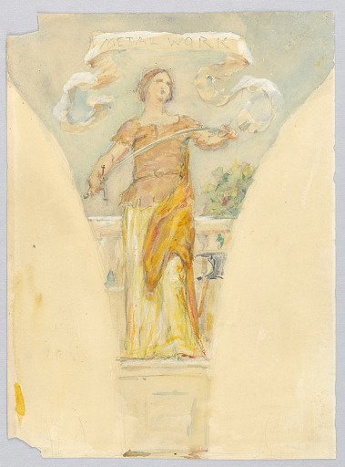 Personification of "Metalwork," Study for the Dome of the Manufacturer's Building, World's Columbian Exposition, Chicago, IL