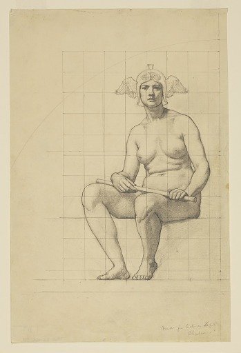 Nude Study for "The Active Life," Lunette in the Administration Building, Oberlin College, Oberlin, OH