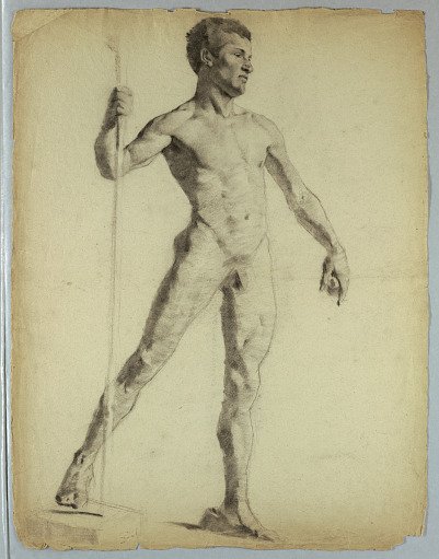 Nude Study of Man Walking