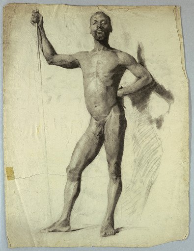 Nude Study of Man with a Staff