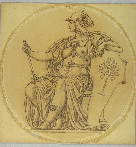 Study for "Courage," Lunette in Hudson County Courthouse, Jersey City, NJ