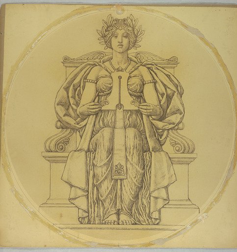 Study for "Rectitude," Lunette in Hudson County Courthouse, Jersey City, NJ