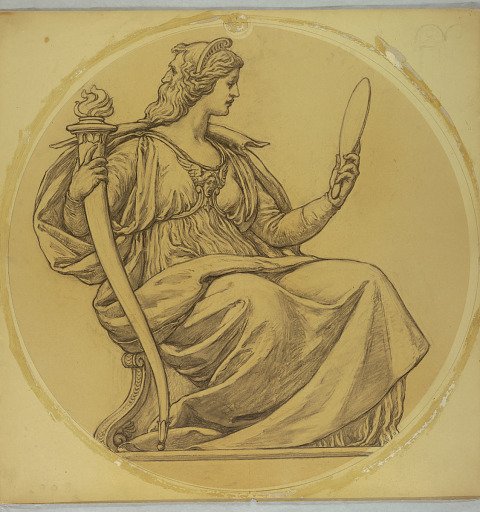 Study for "Prudence," Lunette in Hudson County Courthouse, Jersey City, NJ