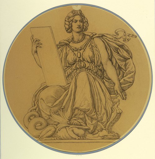 Study for "Law," Lunette in Hudson County Courthouse, Jersey City, NJ