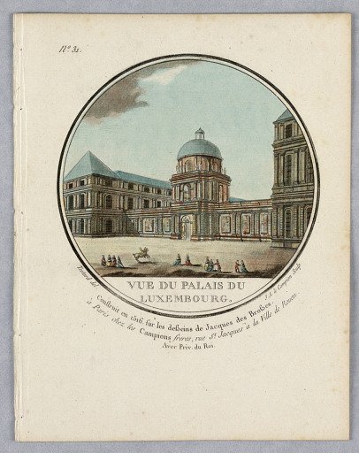 The Luxembourg Palace, Plate 31 of Vues Pittoresques de Principaux édifices de Paris