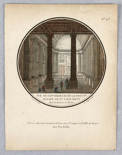 Church of Saint Chaumont, Plate 48 from "Vues Pittoresques des Princepaux Édifices de Paris"