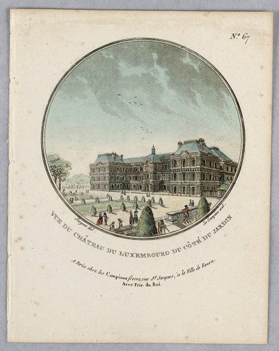 Chateau du Luxembourg, Plate 67 from "Vues Pittoresques des Principaux Édifices de Paris"