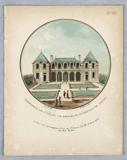 Orangerie de Boisgelin, Plate 88 from "Vues Pittoresques des Principaux Édifices de Paris"