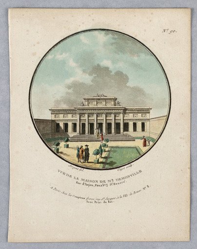 House of Mr. Demonville, Plate 90 from "Vues Pittoresques des Principaux Édifices de Paris"