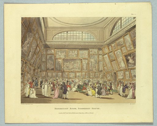 Exhibition Room, Somerset House, from "Ackermann's Repository"