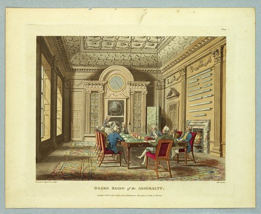 Board Room of the Admiralty, from "Ackermann's Repository"