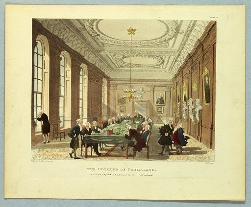 The College of Physicians, from "Ackermann's Repository"