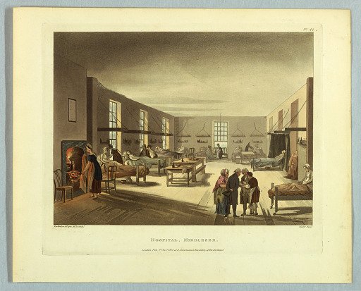 Hospital, Middlesex, from "Ackermann's Repository"