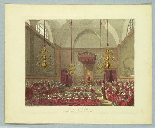 House of Lords, from "Ackermann's Repository"