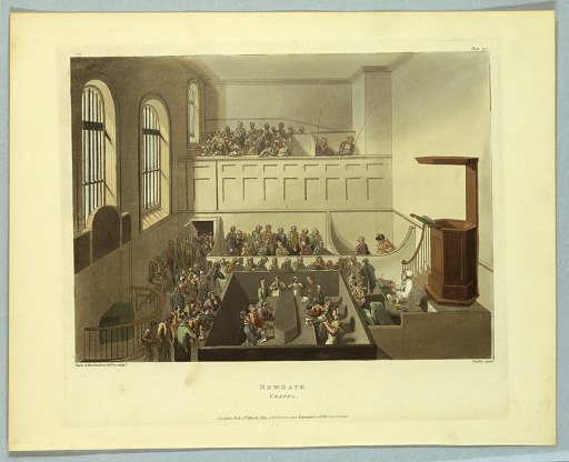 New Gate, Chapel, from "Ackermann's Repository"