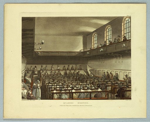 Quakers Meeting, from "Ackermann's Repository"