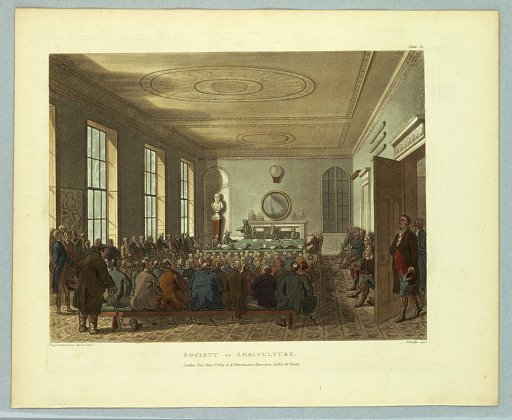 Society of Agriculture, from "Ackermann's Repository"