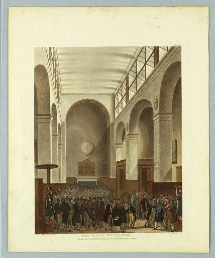 New Stock Exchange, from "Ackermann's Repository"