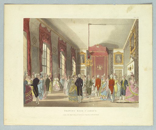 Drawing Room St. James's, from "Ackermann's Repository"