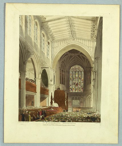 St. Margarets, Westminster, from "Ackermann's Repository"