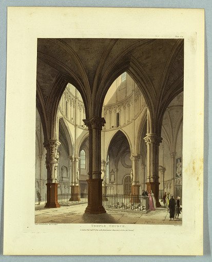 Temple Church, from "Ackermann's Repository"