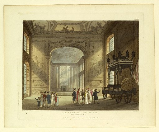 Greenwich Hospital, from "Ackermann's Repository"
