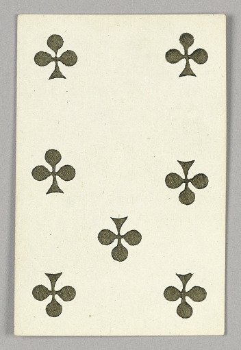 Seven of Clubs from Set of "Jeu Imperial–Second Empire–Napoleon III" Playing Cards