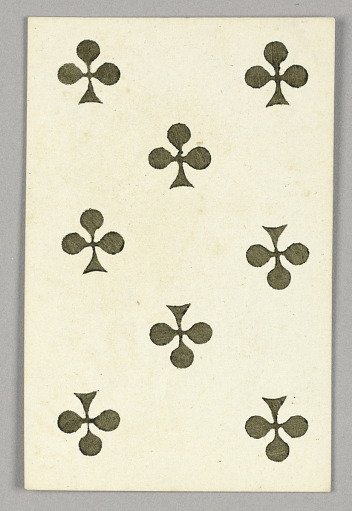 Eight of Clubs from Set of "Jeu Imperial–Second Empire–Napoleon III" Playing Cards