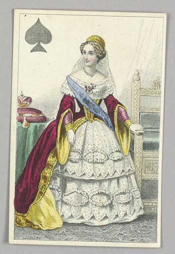 Marie, Tzarina of Russia, Queen of Spades from Set of "Jeu Imperial–Second Empire–Napoleon III" Playing Cards