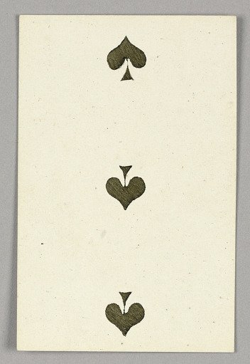 Three of Spades from Set of "Jeu Imperial–Second Empire–Napoleon III" Playing Cards