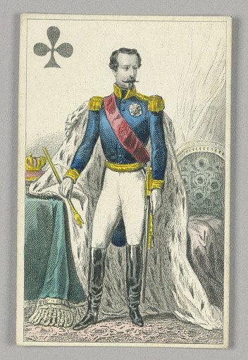 Napoleon III, Emperor of France, King of Clubs from Set of "Jeu Imperial–Second Empire–Napoleon III" Playing Cards