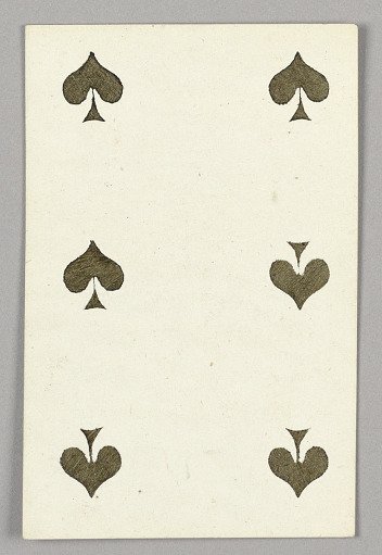 Six of Spades from Set of "Jeu Imperial–Second Empire–Napoleon III" Playing Cards