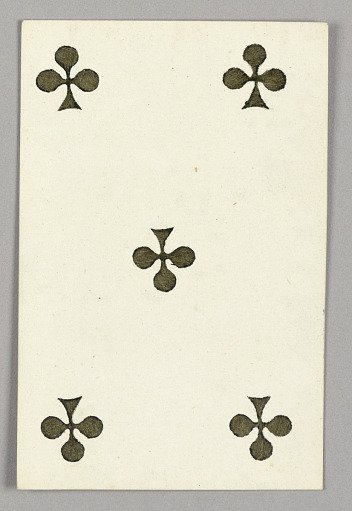 Five of Clubs from Set of "Jeu Imperial–Second Empire–Napoleon III" Playing Cards