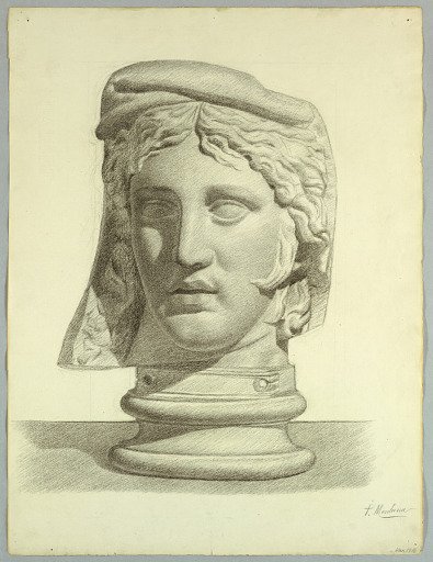 Head of a Roman matron (rendering from a plaster cast)