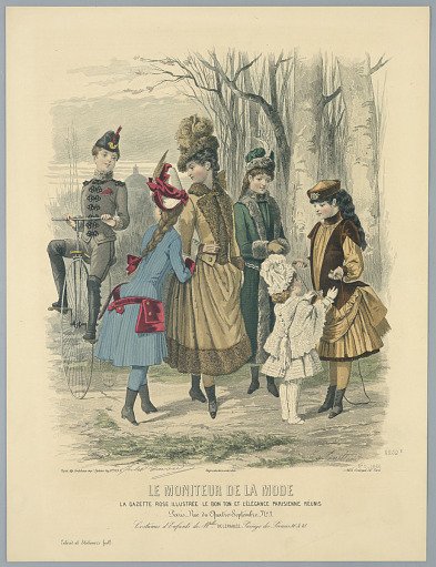 Fashion Plate from "Le Moniteur de la Mode"