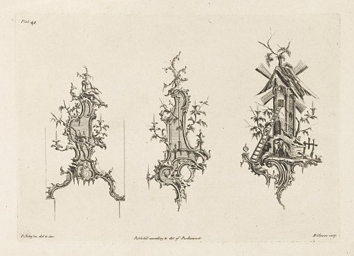 Three Designs for Wall Sconces in the Chinese Taste, Plate 48 in One Hundred and Fifty New Designs
